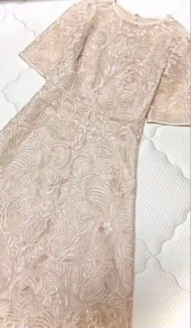 セルフォードコード刺繍レースワンピースドレス　38 celford