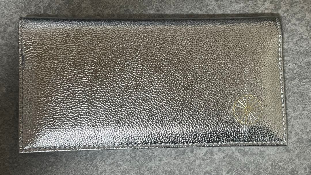 【訳あり】　皇居　長財布　シルバー　本体新品　未使用