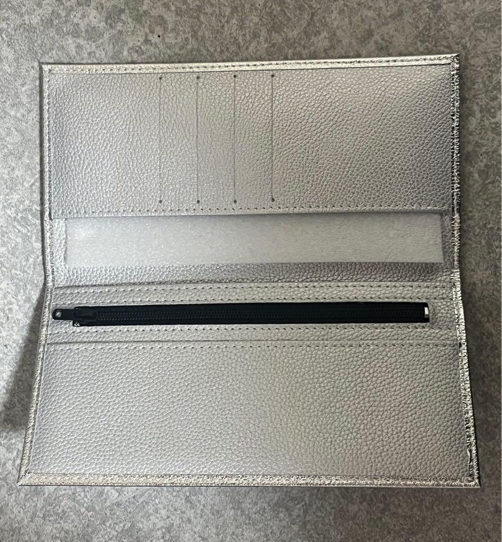 【訳あり】　皇居　長財布　シルバー　本体新品　未使用