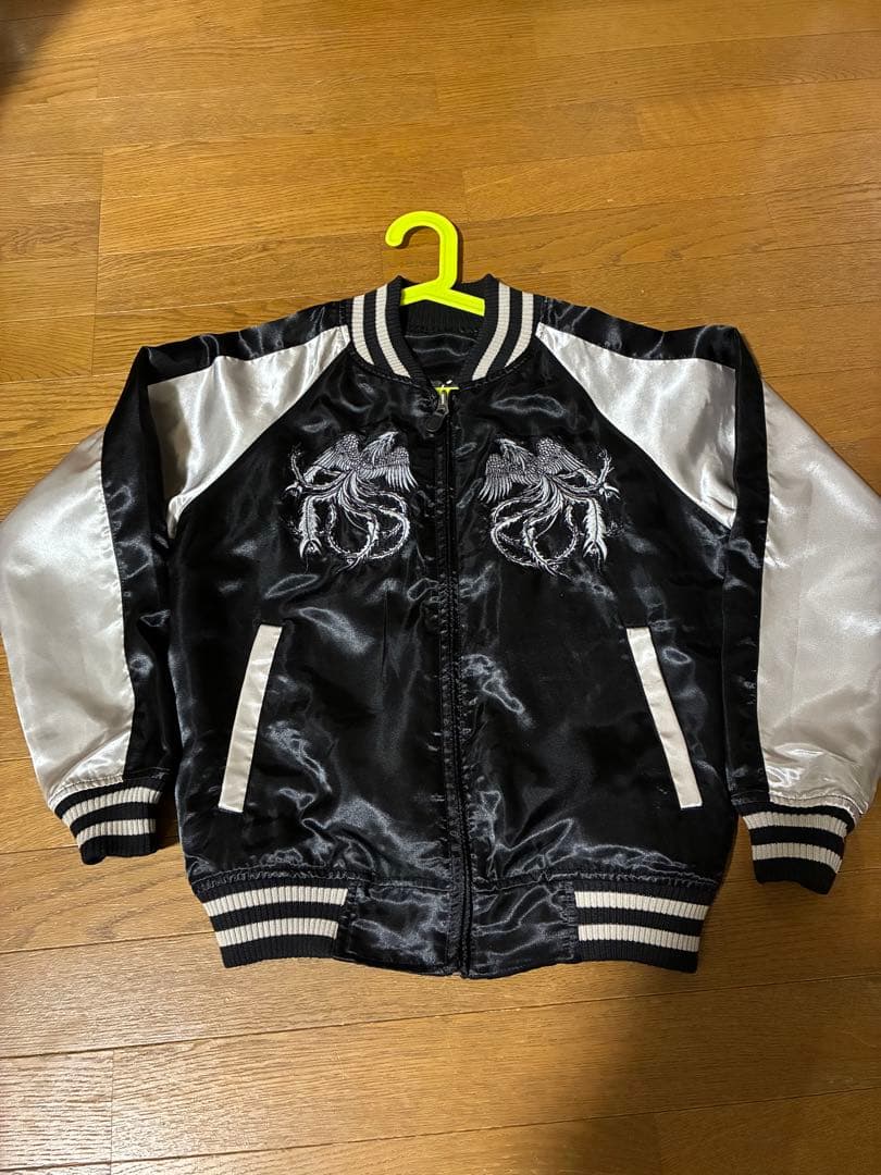 スカジャン 鷹刺繍 Mサイズ　リバーシブル