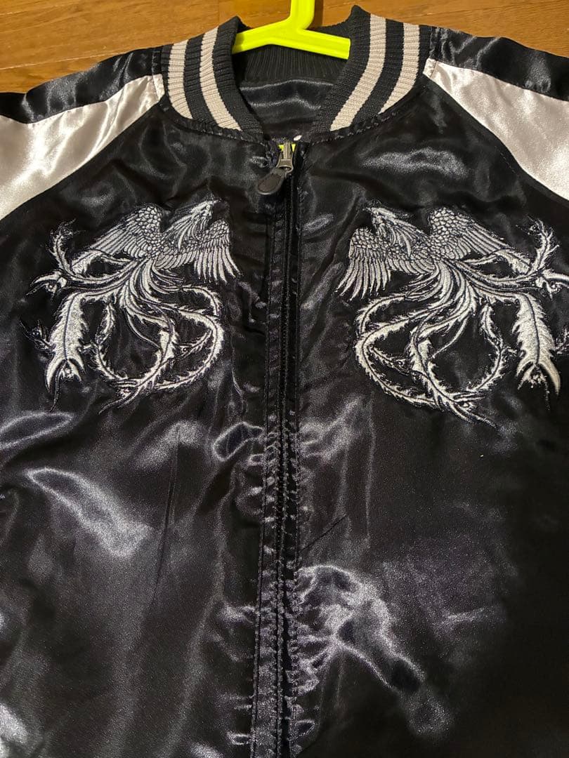 スカジャン 鷹刺繍 Mサイズ　リバーシブル