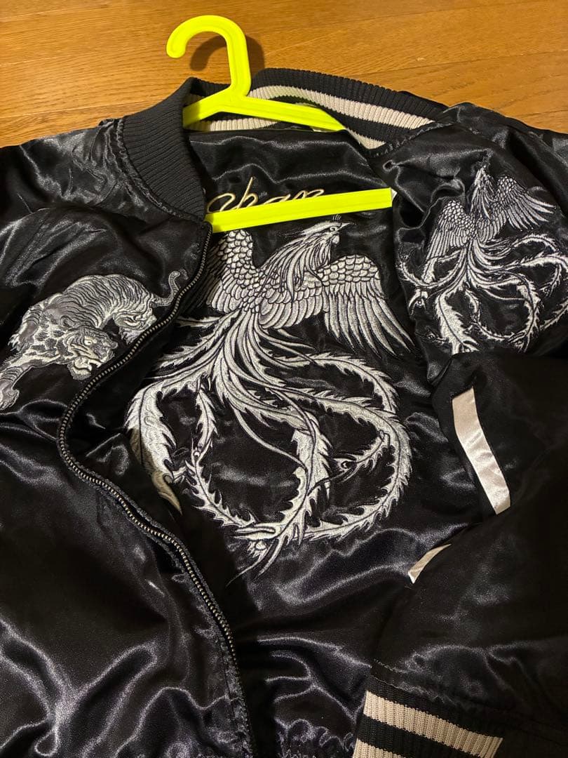 スカジャン 鷹刺繍 Mサイズ　リバーシブル