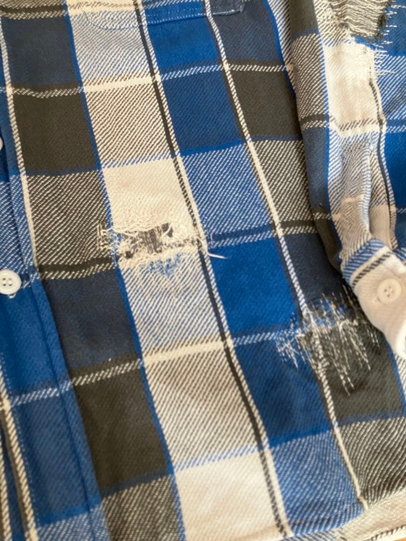 美品 BOW WOW REPAIR AGEING FLANNEL SHIRTS