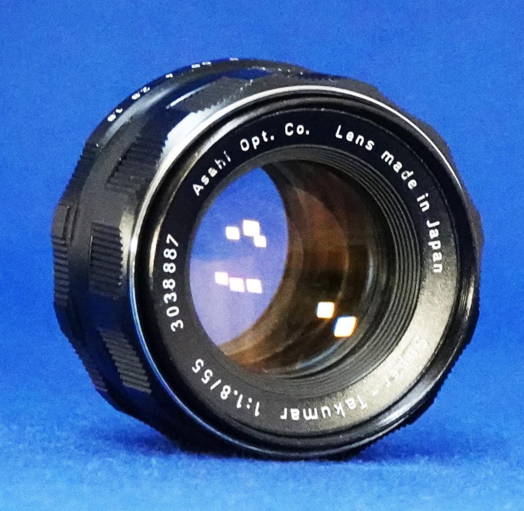 3038887　極上品虹色フレア後期型Super-Takumar　F1.8/55