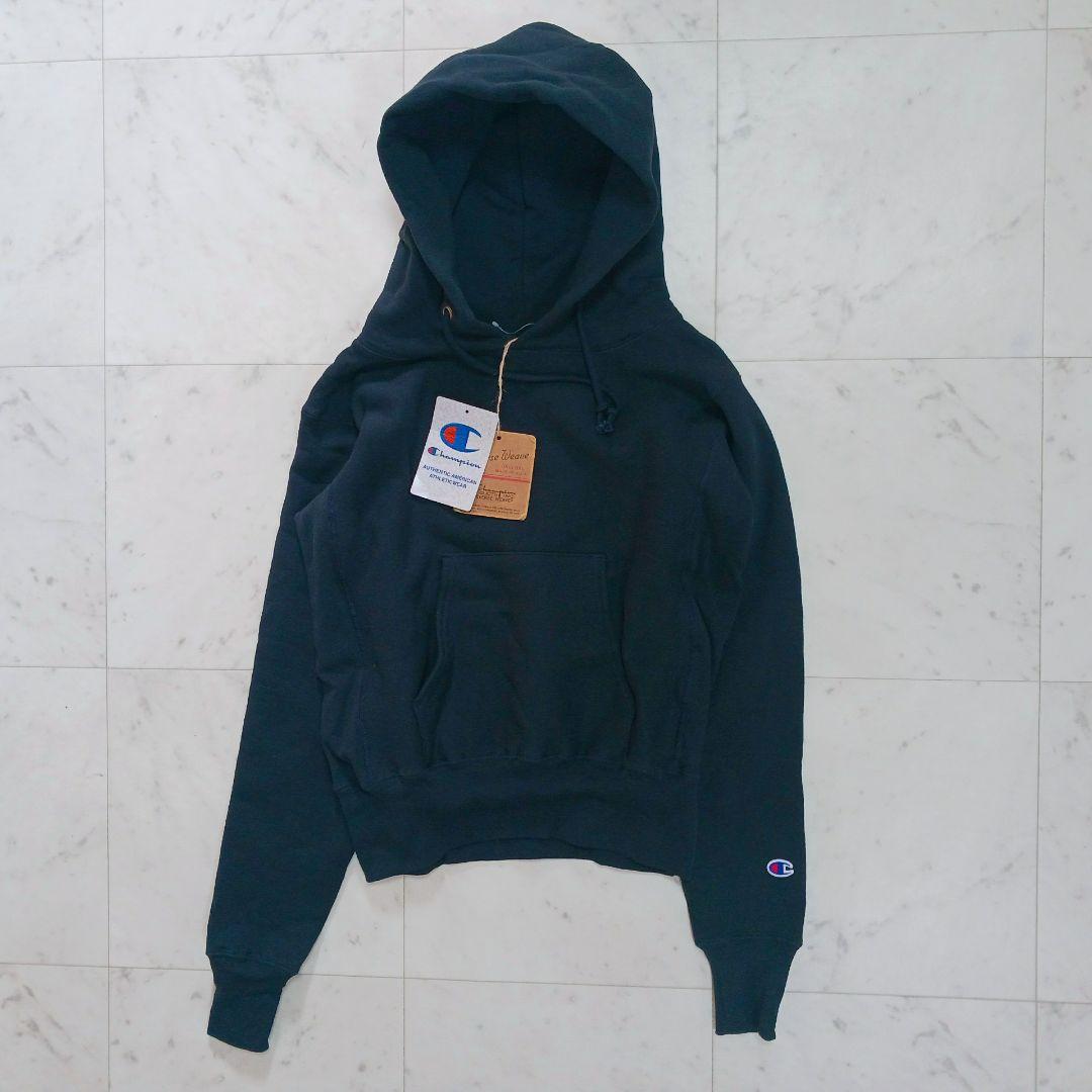 【新品】USA製 Champion リバースウィーブ 赤タグ 復刻 パーカー 紺