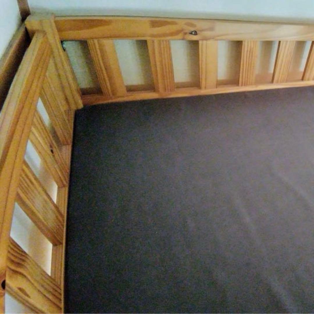 【引き取り限定】ロフトベッド　パイン材　デスクベッド　本棚　サイドワゴン　ニトリ