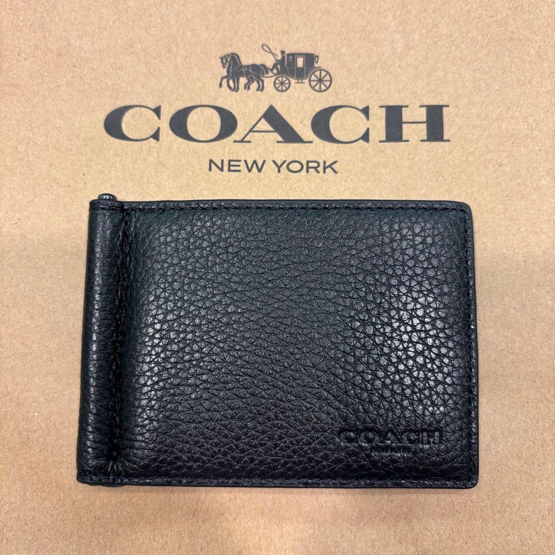 COACH コーチ マネークリップ カードケース ブラック