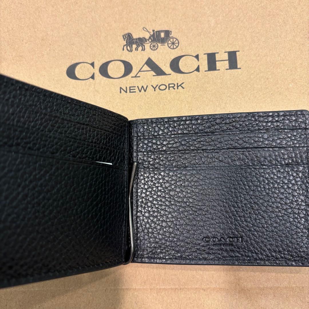 COACH コーチ マネークリップ カードケース ブラック
