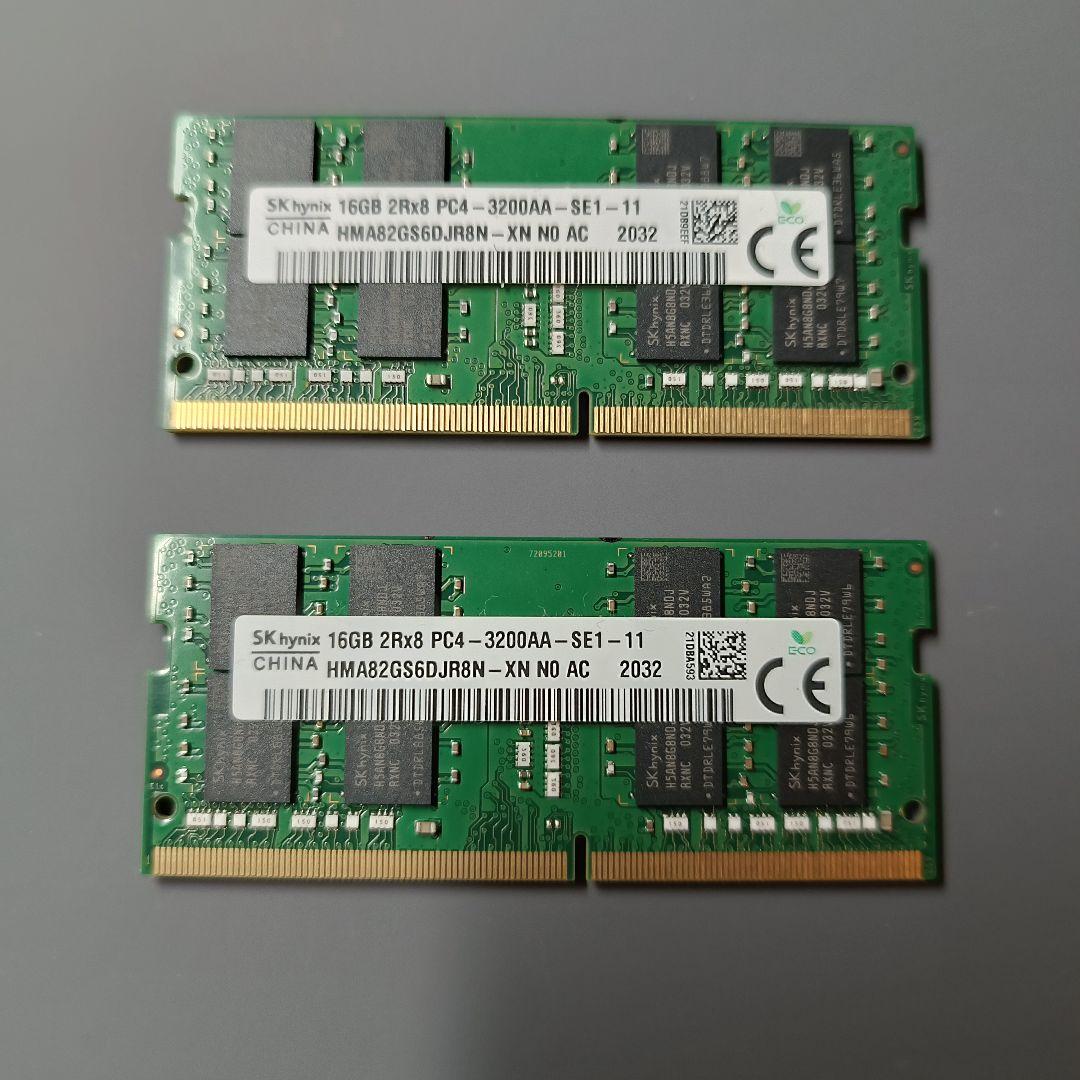 【送料込み】SK hynix PC4-3200AA 16GB×2枚◆動作確認済み