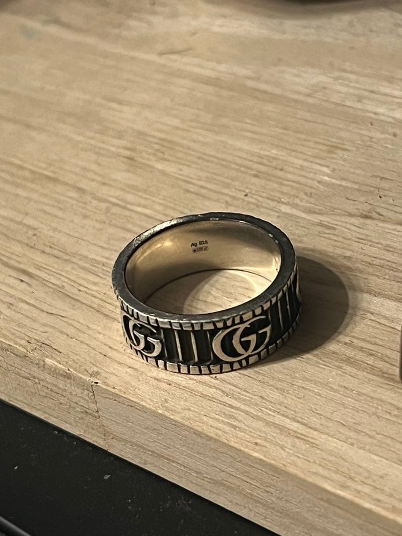 GUCCI GGロゴ シルバーリング　17