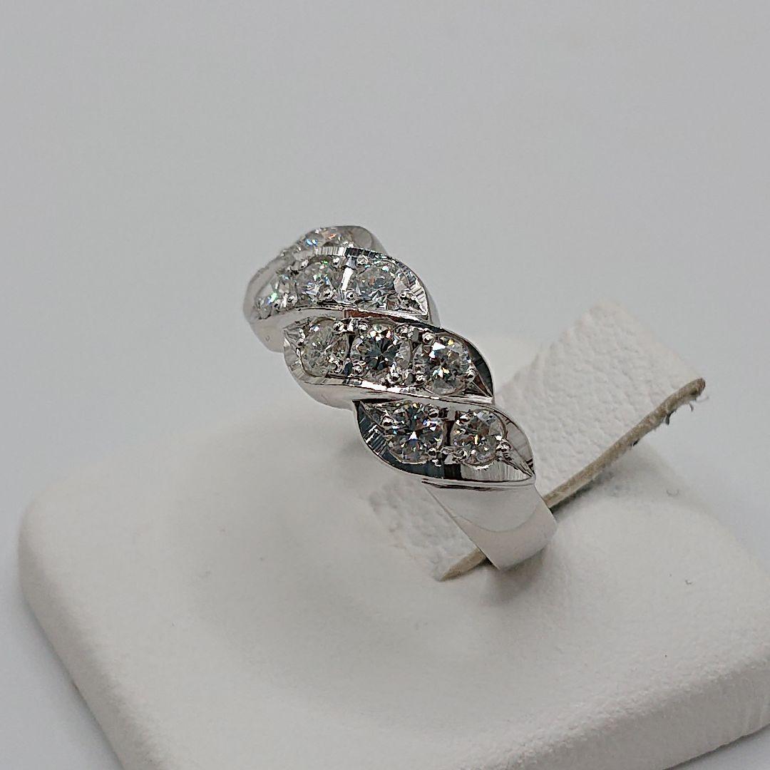 ai様1カラット ツイストデザイン 天然ダイヤモンドリング プラチナ900