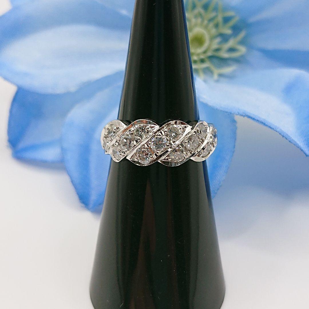 ai様1カラット ツイストデザイン 天然ダイヤモンドリング プラチナ900