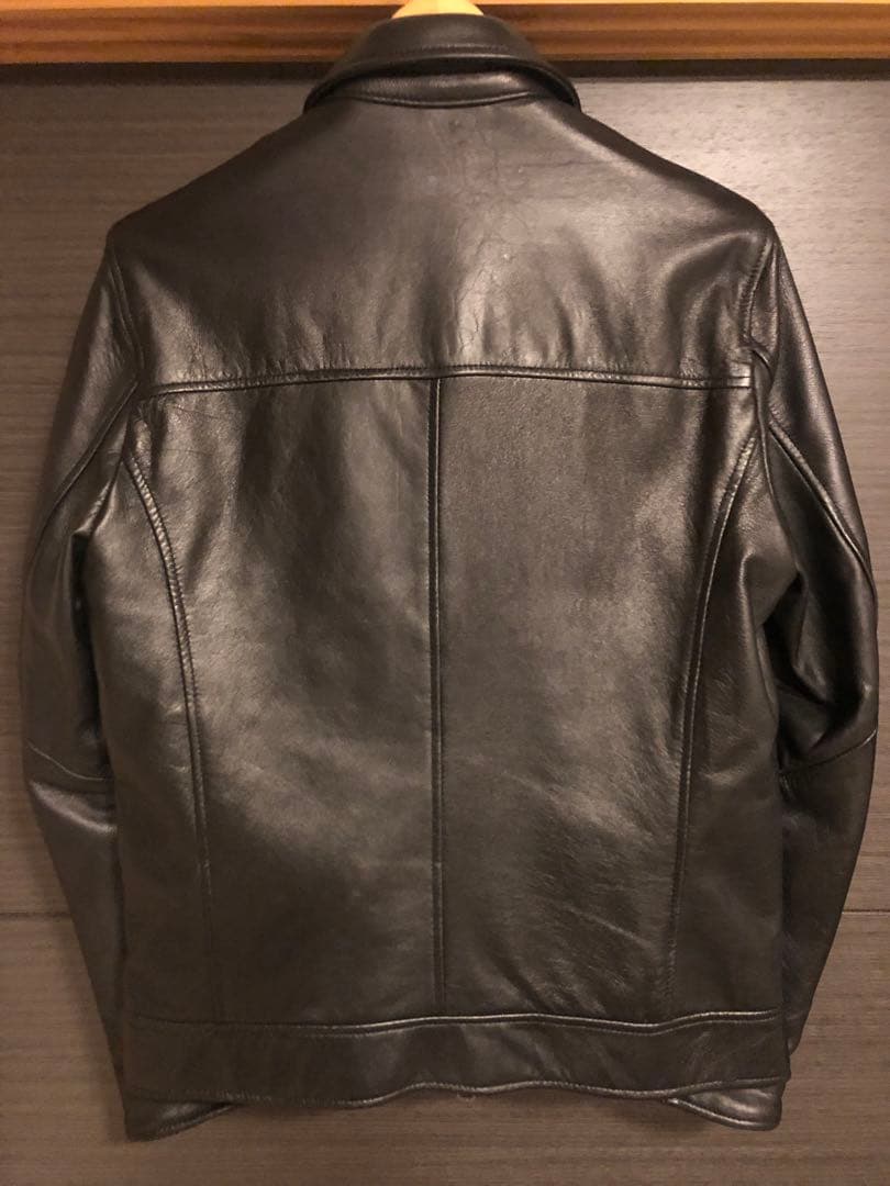nano BASE ラムレザー　シングルライダースジャケット　黒　M 美品