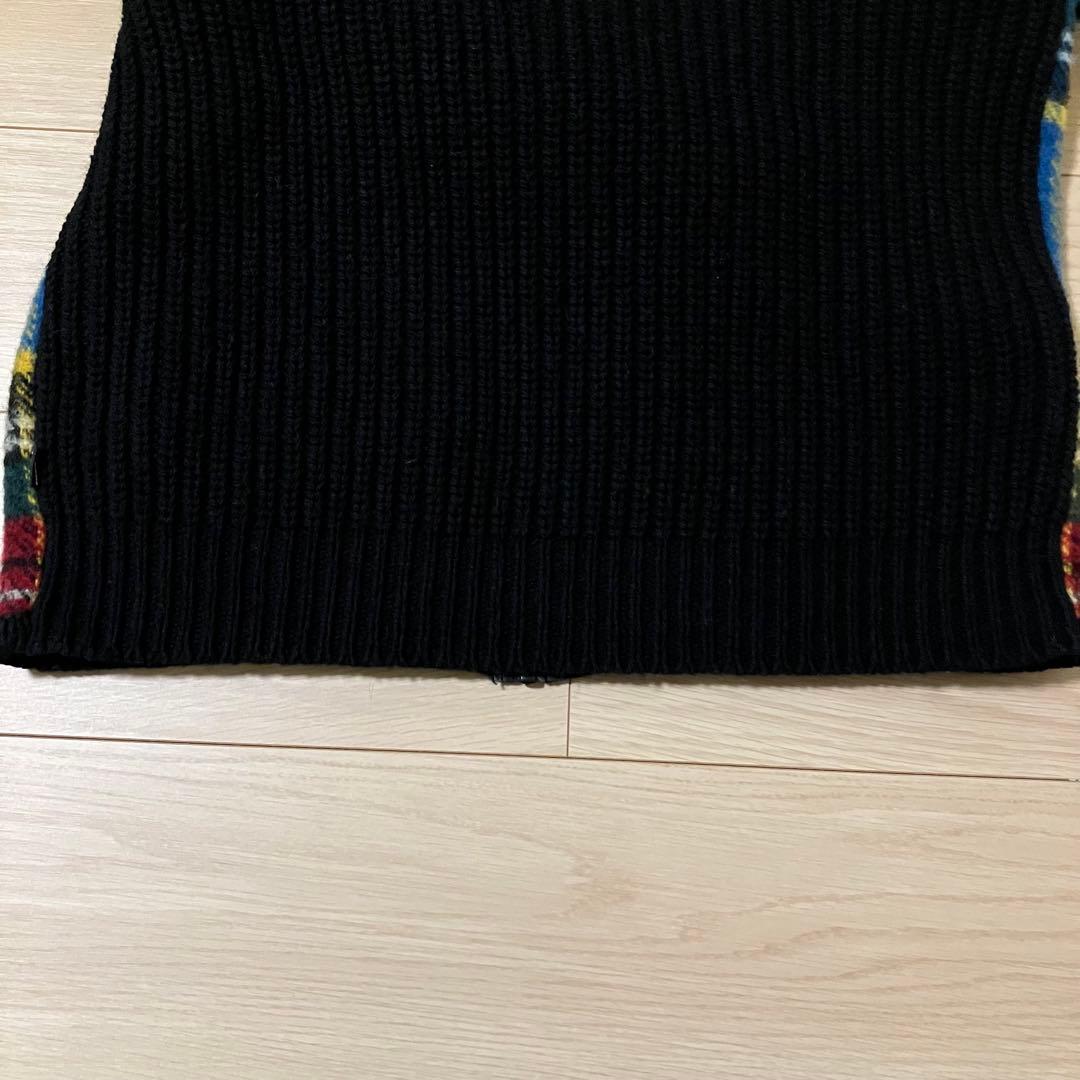 supreme Plaid Front Zip Sweater Mサイズ