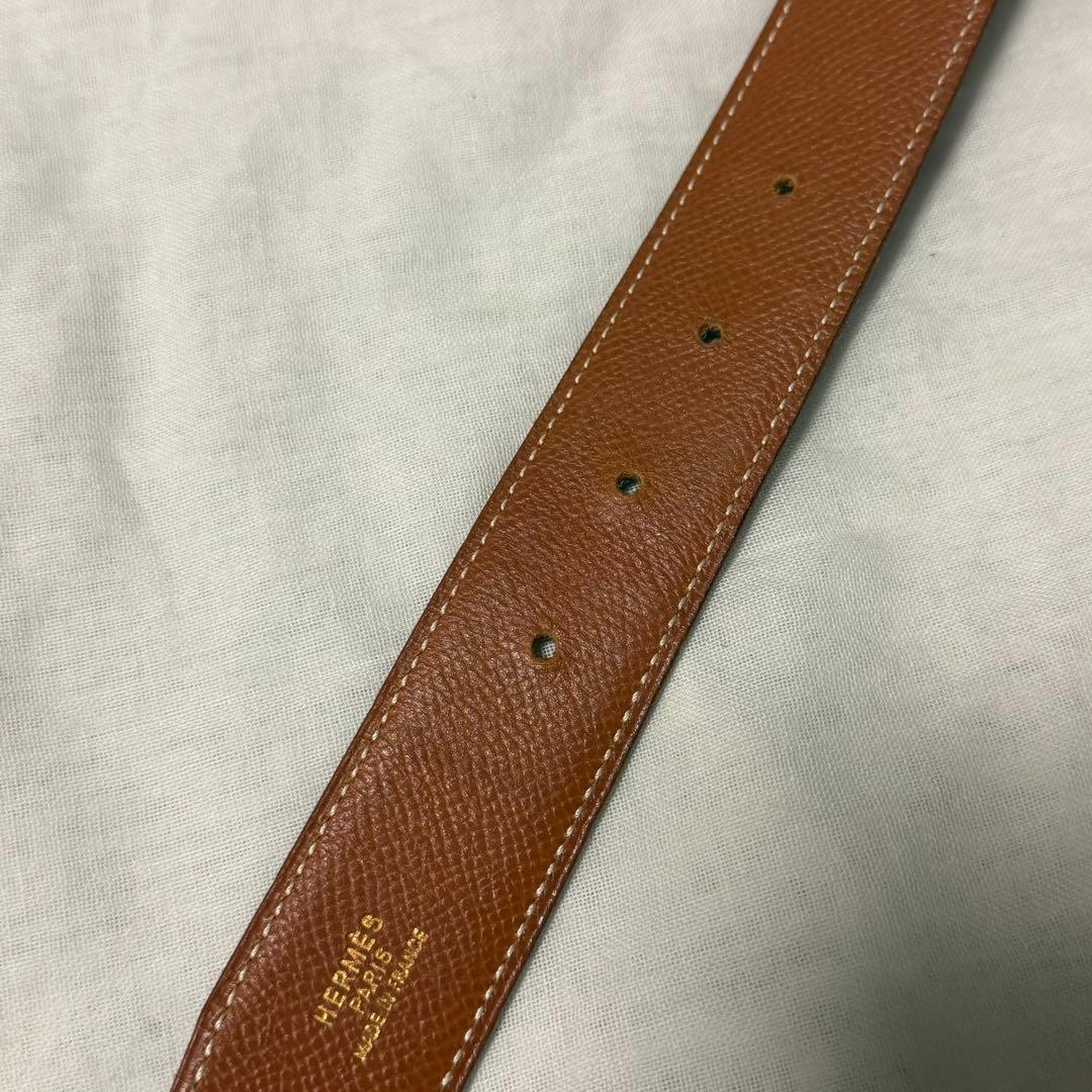 エルメス バックルベルト75cm リバーシブル ゴールドバックル 正規品