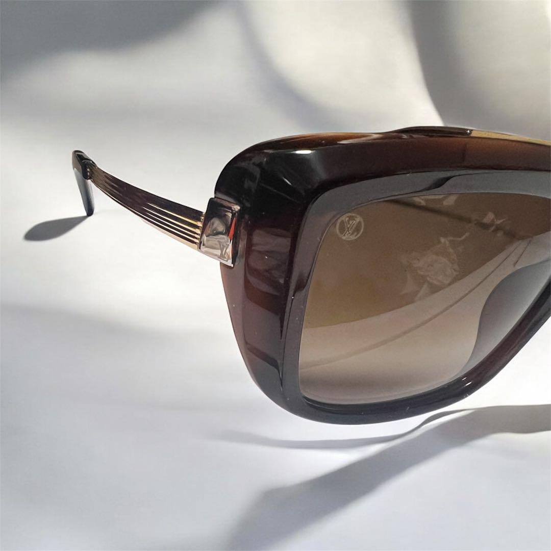 【Sam】ルイ・ヴィトン ブラウングリッター スクエアサングラス