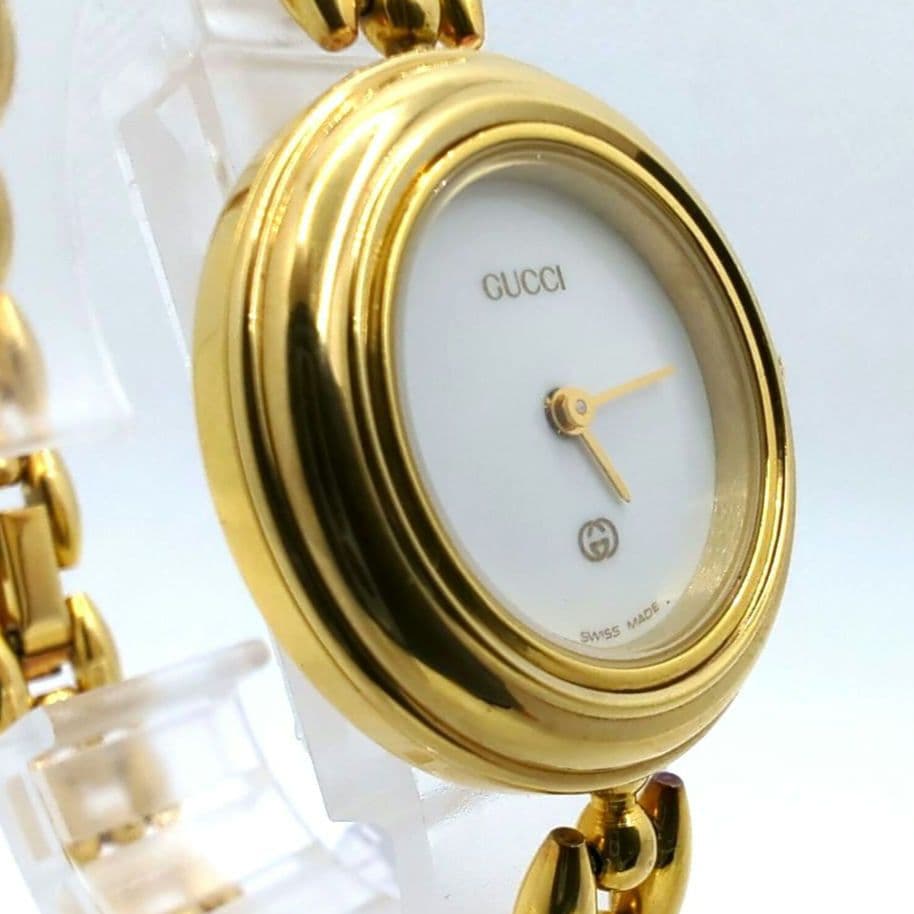 【美品 新品電池交換済】GUCCI チェンジベゼル ウォッチ 替えベゼル付き