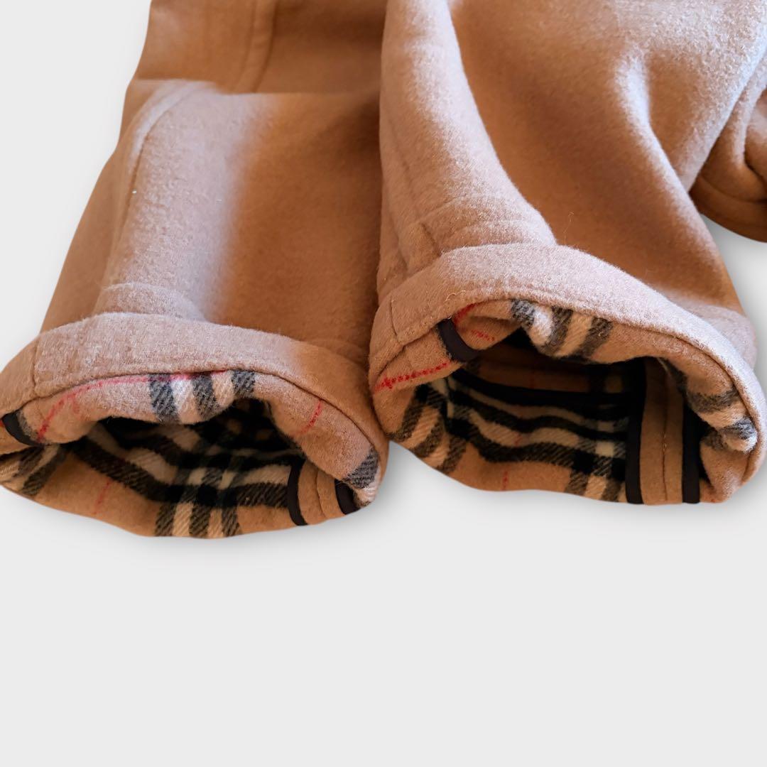 バーバリーブルーレーベル ノバチェック ダッフルコート キャメル 38 M