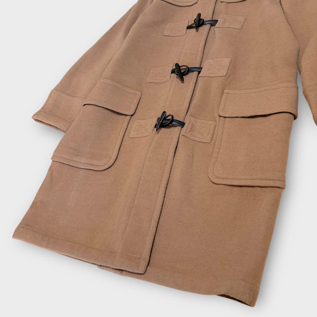 バーバリーブルーレーベル ノバチェック ダッフルコート キャメル 38 M