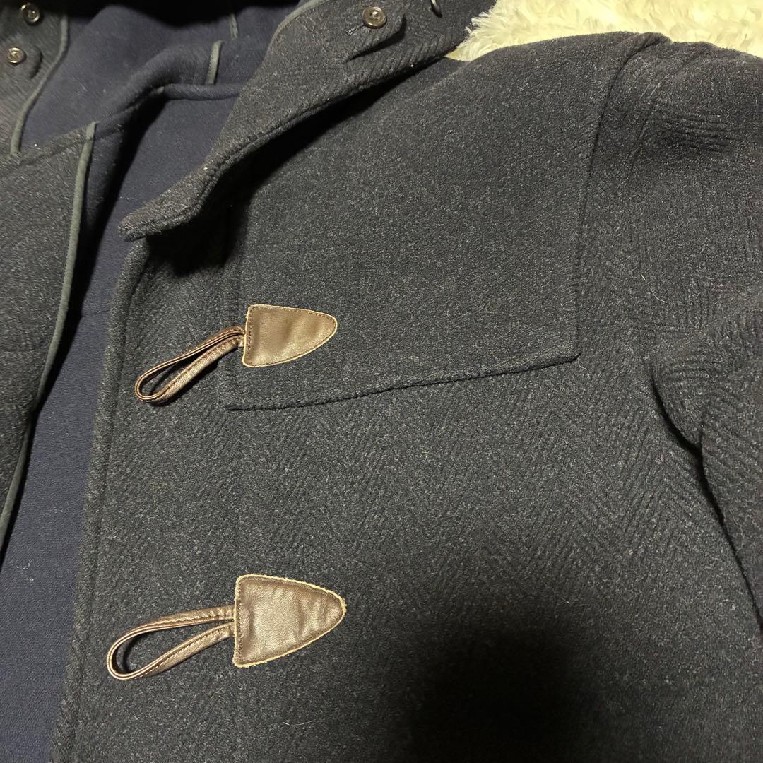 【美品】Paul Stuartポールスチュアートダッフルロングコートウールト