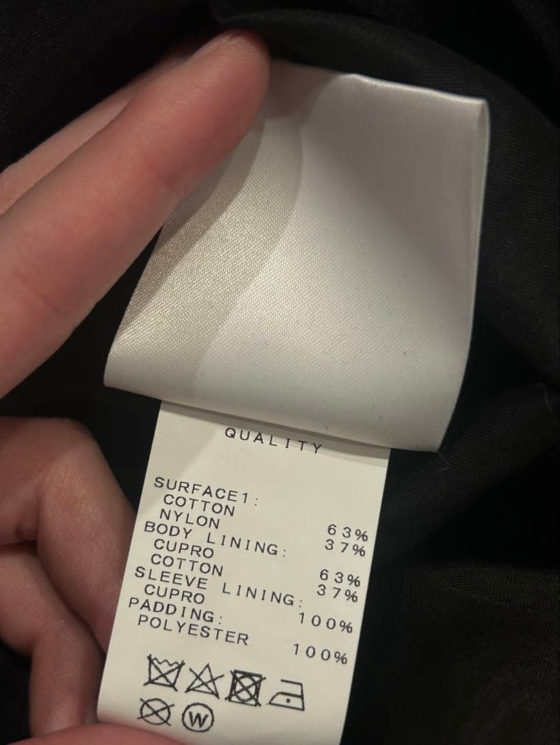 [JULIUS】FIXED HOODED OVERCOAT中綿オーバーコート