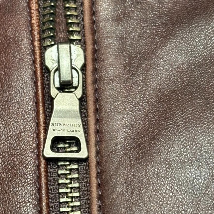 希少　バーバリーブラックレーベル ライダースジャケット ブルゾン ラムレザー