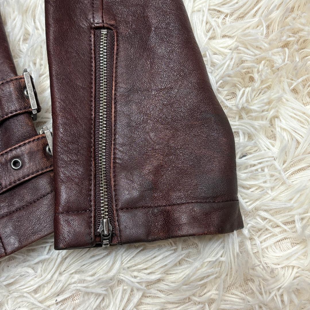 希少　バーバリーブラックレーベル ライダースジャケット ブルゾン ラムレザー