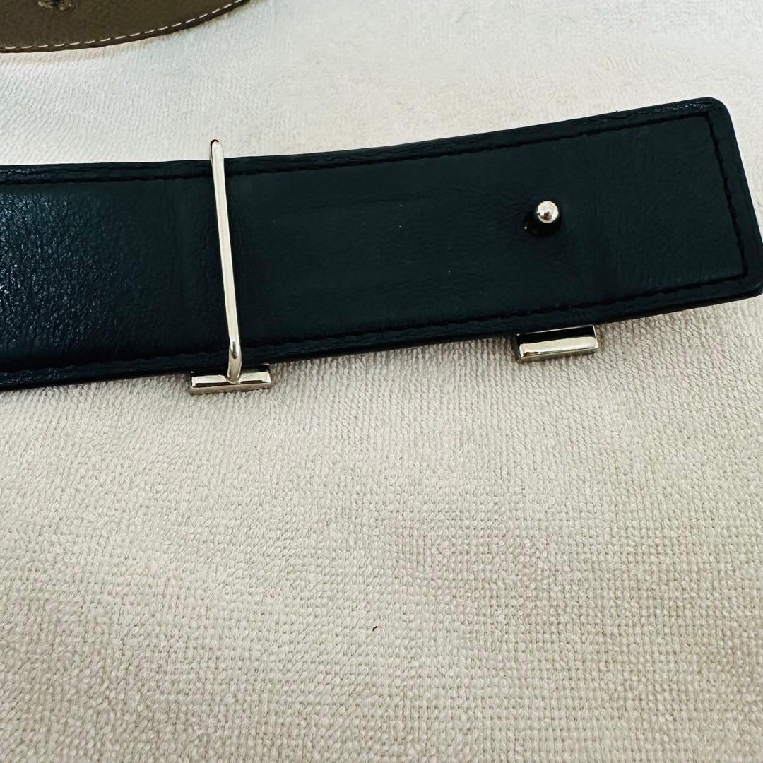 こ*ょ様 エルメス ブラウンレザーベルト H型バックル
