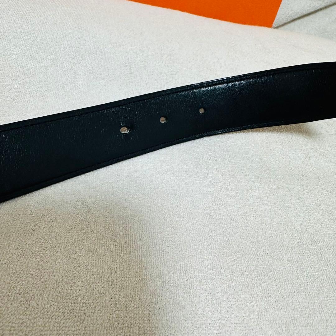 こ*ょ様 エルメス ブラウンレザーベルト H型バックル