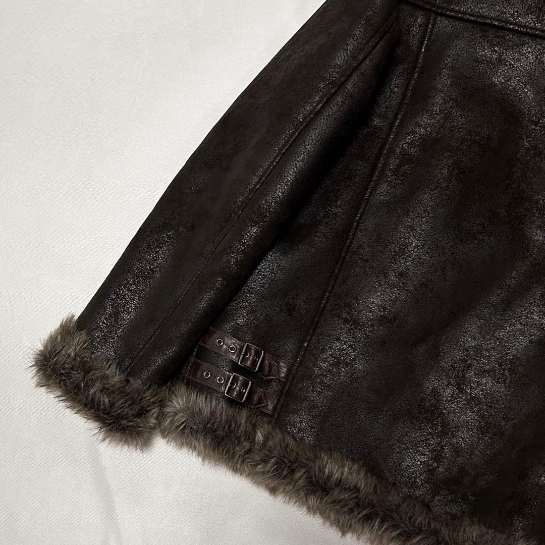 00s フェイクムートン ファー ライダース B3 トラッカージャケット お兄系