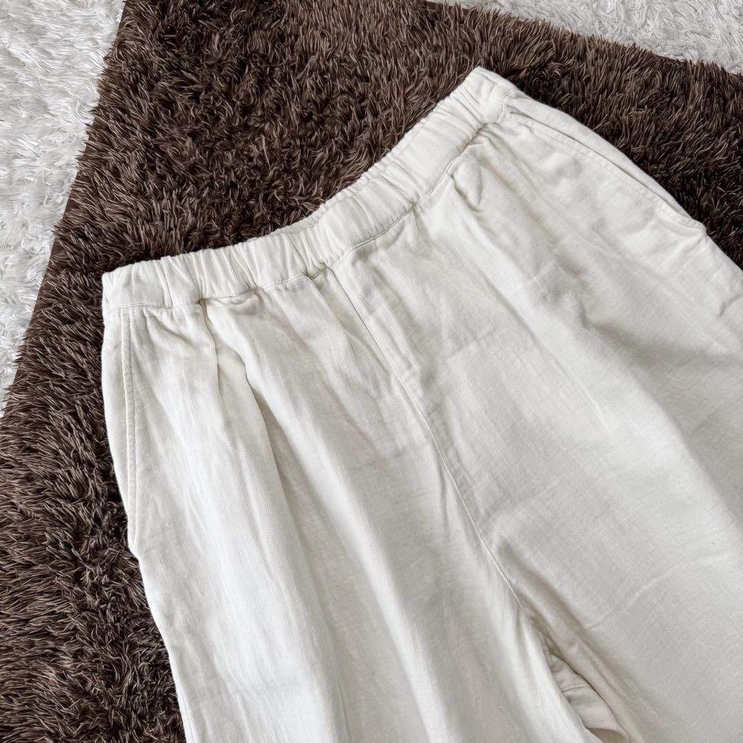 未使用 プランテーション コットン ガウチョパンツ ワイドパンツ ウエストゴム