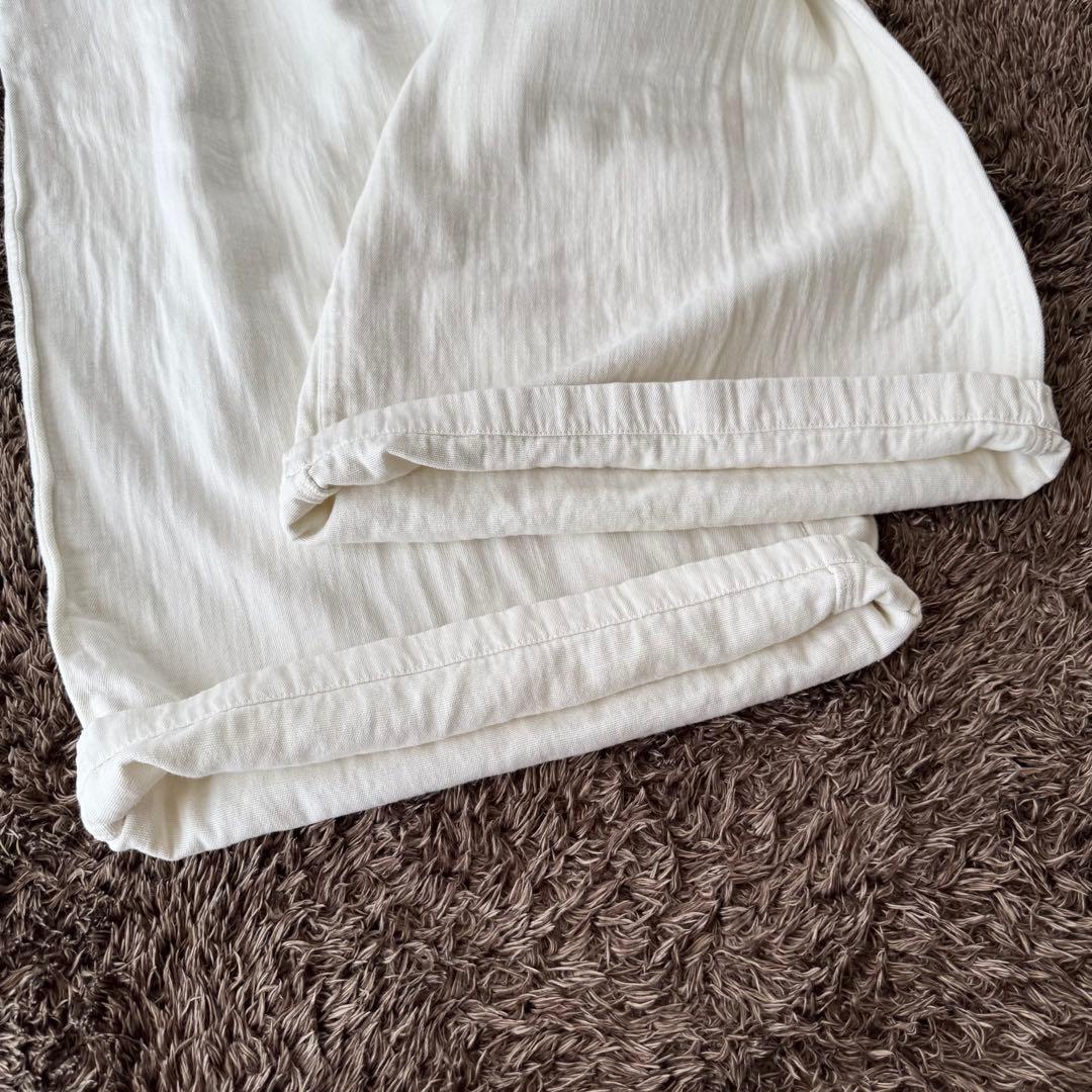 未使用 プランテーション コットン ガウチョパンツ ワイドパンツ ウエストゴム