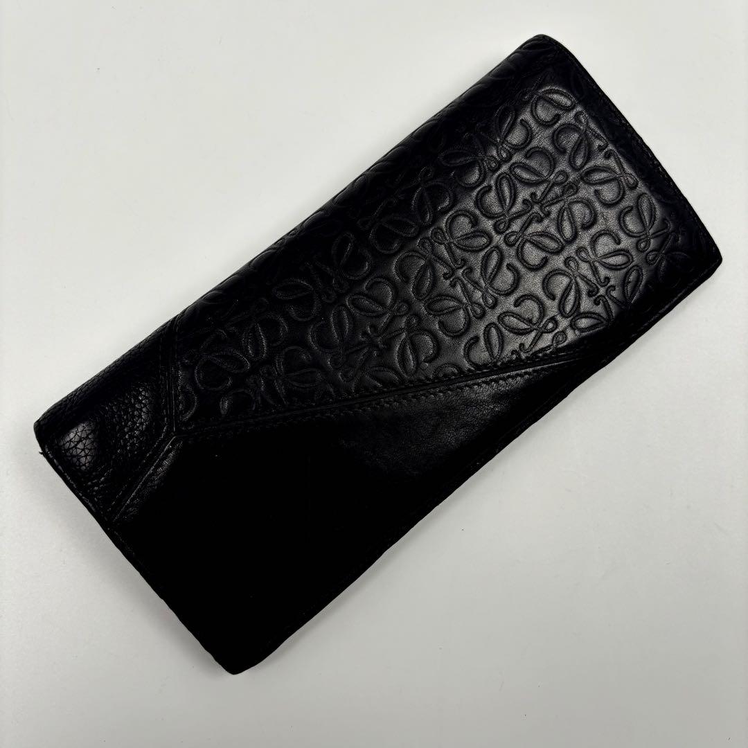 ✨希少✨　LOEWE ロエベ 長財布　パズル アナグラム 二つ折り財布　ブラック