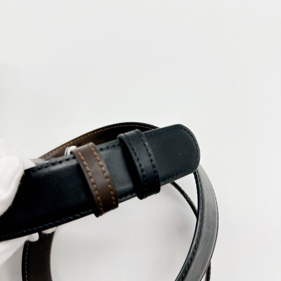 美品☆Mont Blanc モンブラン ブラック レザー ベルト☆B34