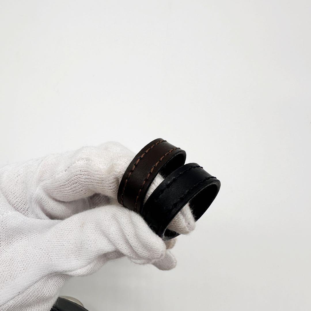 美品☆Mont Blanc モンブラン ブラック レザー ベルト☆B34