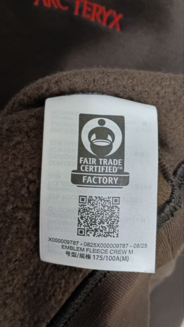 【極美品】アークテリクス　エンブレムフリースクルー　2025FW　Mサイズ