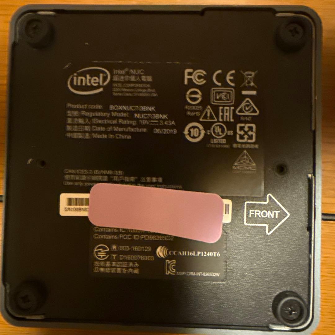 Intel NUC7i3BNK ミニPC 2019年製