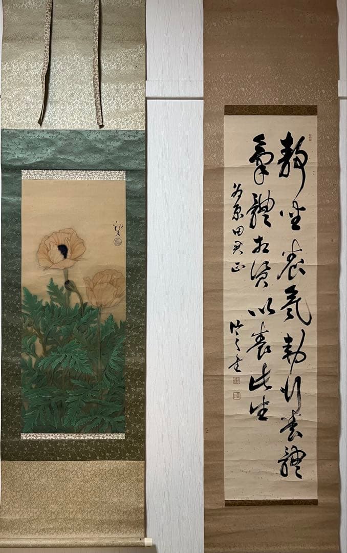 掛け軸　まとめて45本 （花鳥 仏画 書 山水 日本画）など　書画！