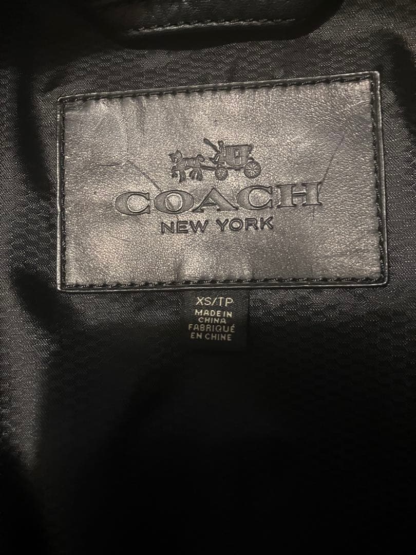 COACH シングルライダースジャケット XS 牛革