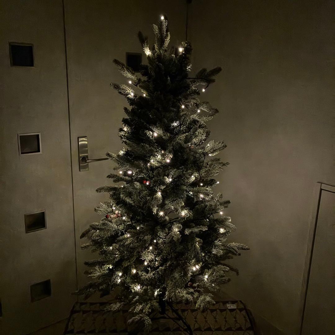 Francfranc クリスマスツリー　LED付き　スノー　120cm