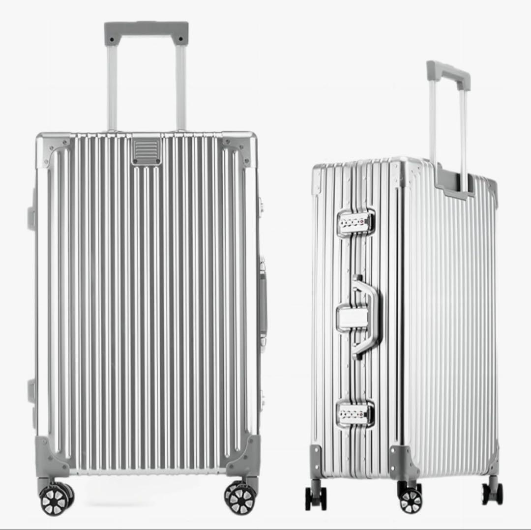 スーツケース tsaロック　シルバー XL 7泊-10泊 100L キャリー