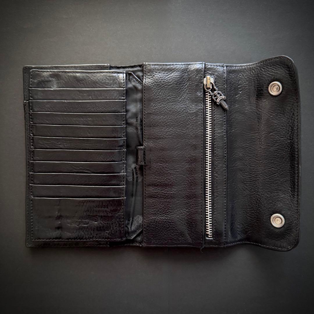 Chrome Hearts ウォレット ウェーブ　　　　ヘビーレザー