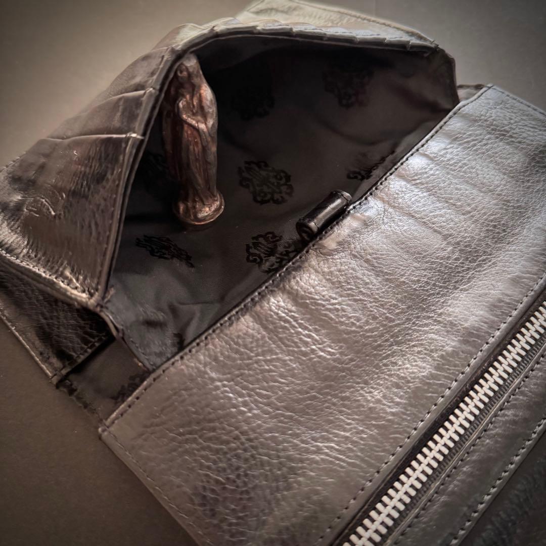 Chrome Hearts ウォレット ウェーブ　　　　ヘビーレザー