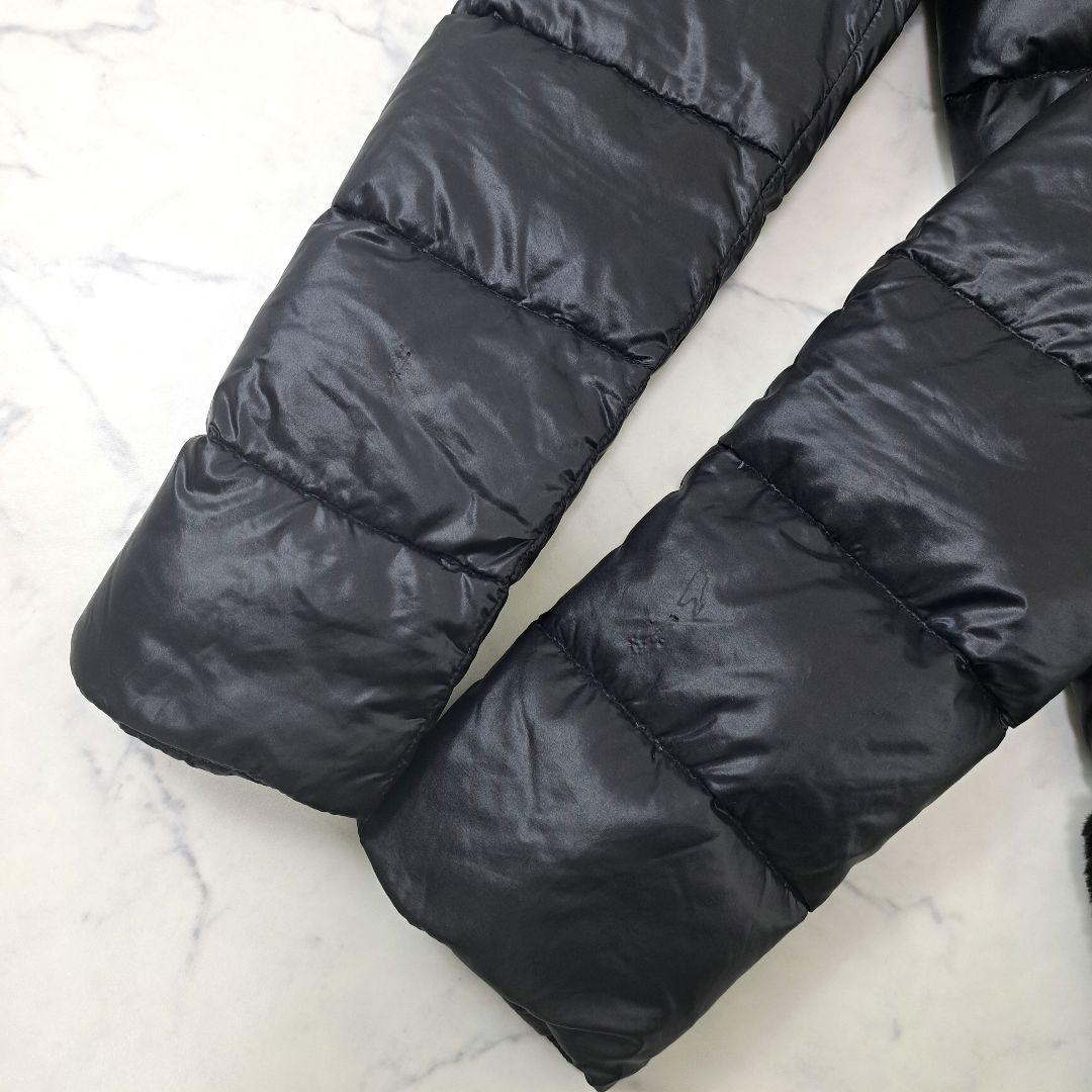 HERNO ヘルノ エコファー 切替 ダウンコート ブラック 40