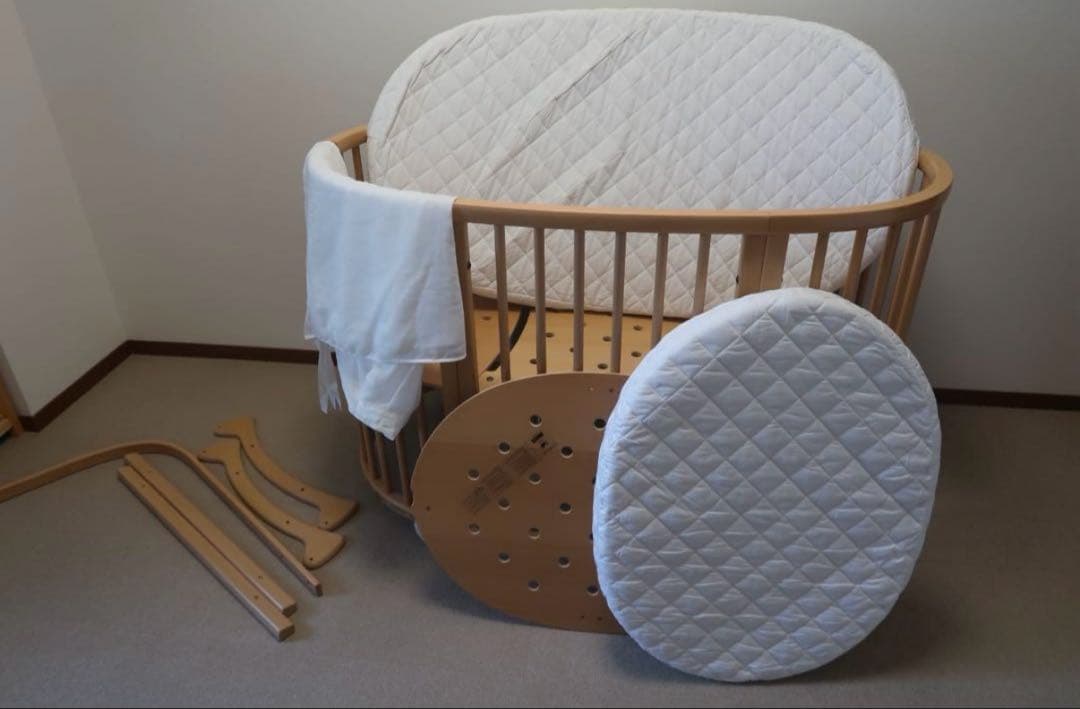stokke ベビーベッド 大小セット　蚊帳付き　新生児〜5歳まで