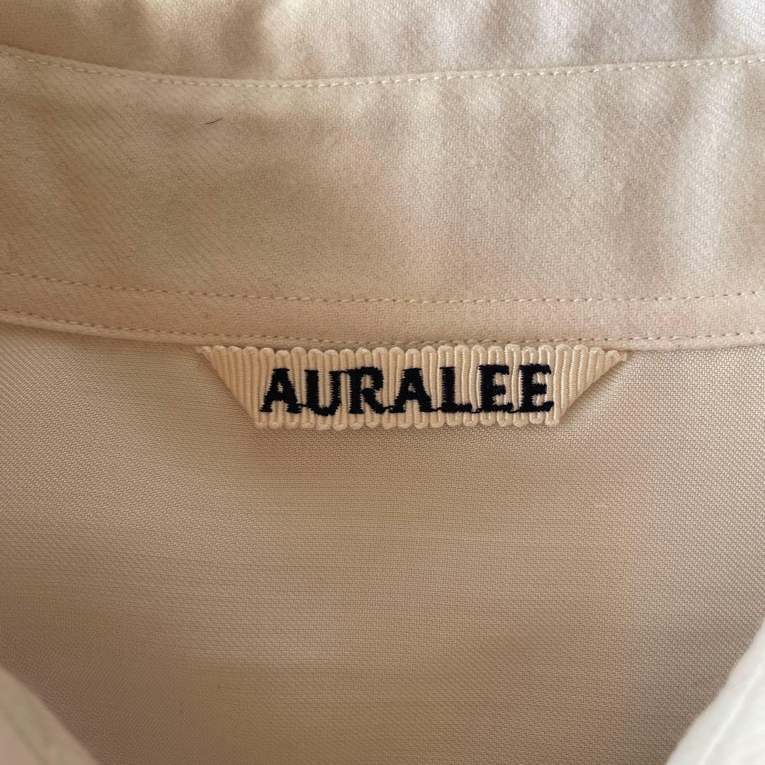 AURALEE ホワイト ウールシャツ