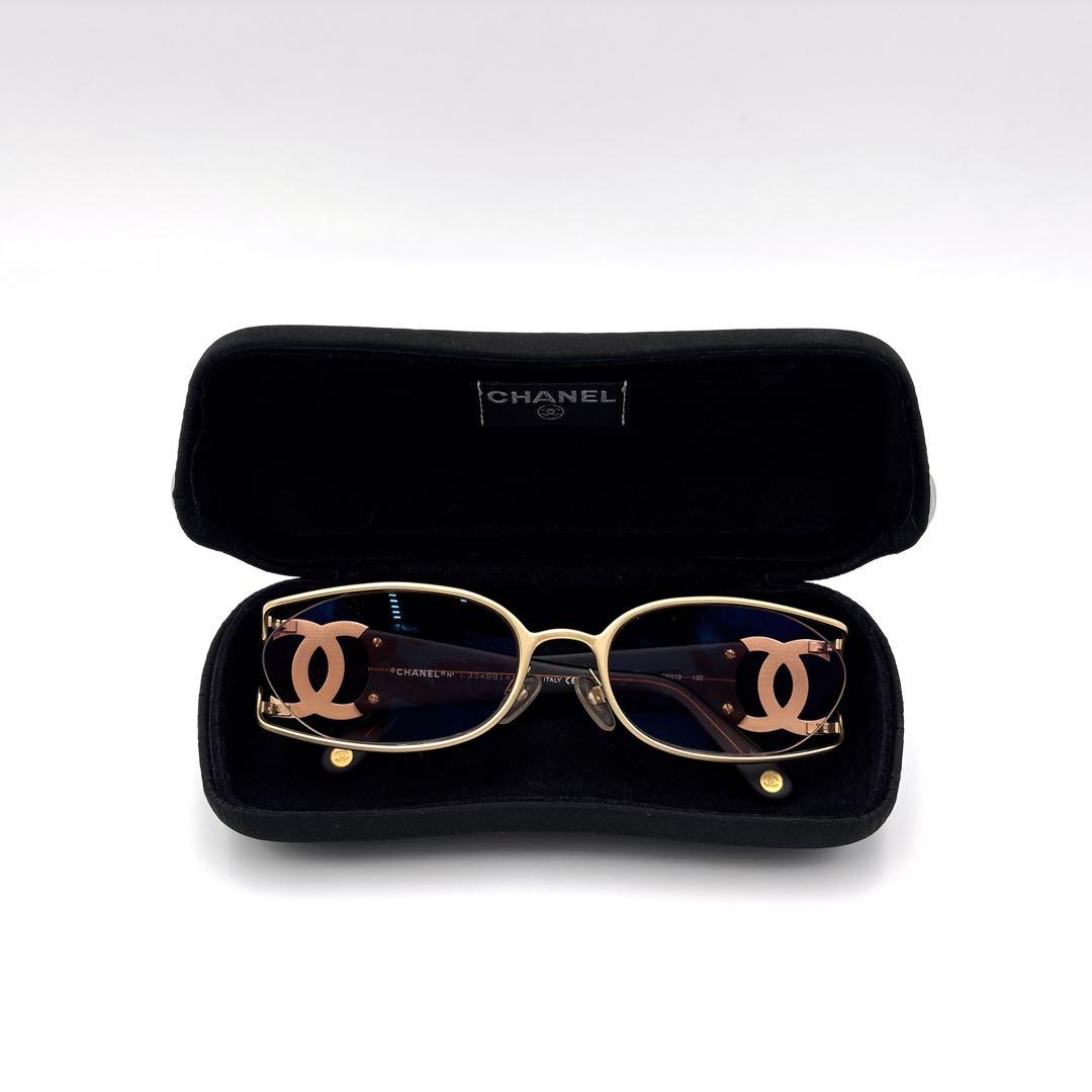 希少 美品 CHANEL シャネル サングラス ココマーク ゴールド 4023