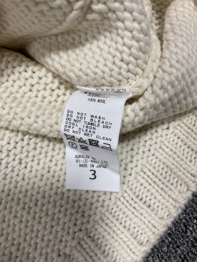 【新品】AURALEE ポケットローゲージニット サイズ3