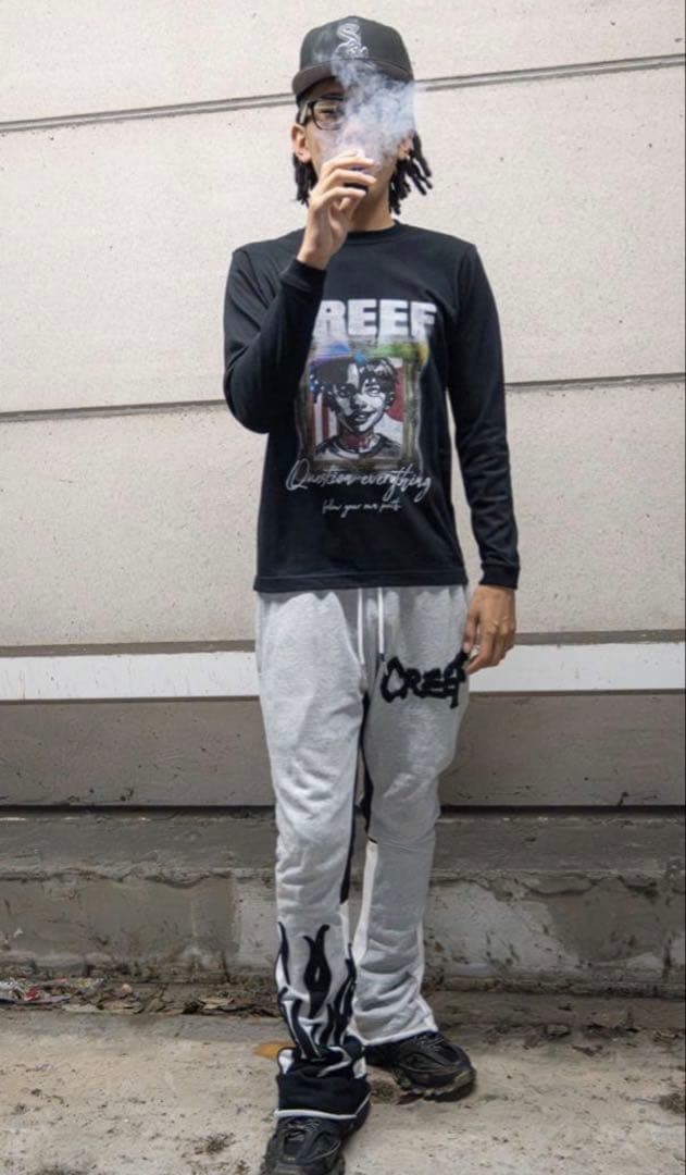 CREEF グラフィックロングスリーブTシャツ