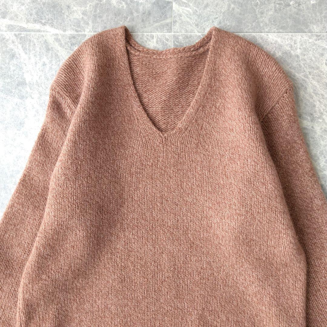 557 かか様 ヨーガンレール カシミヤ混 Vネック ニット ピンクブラウン